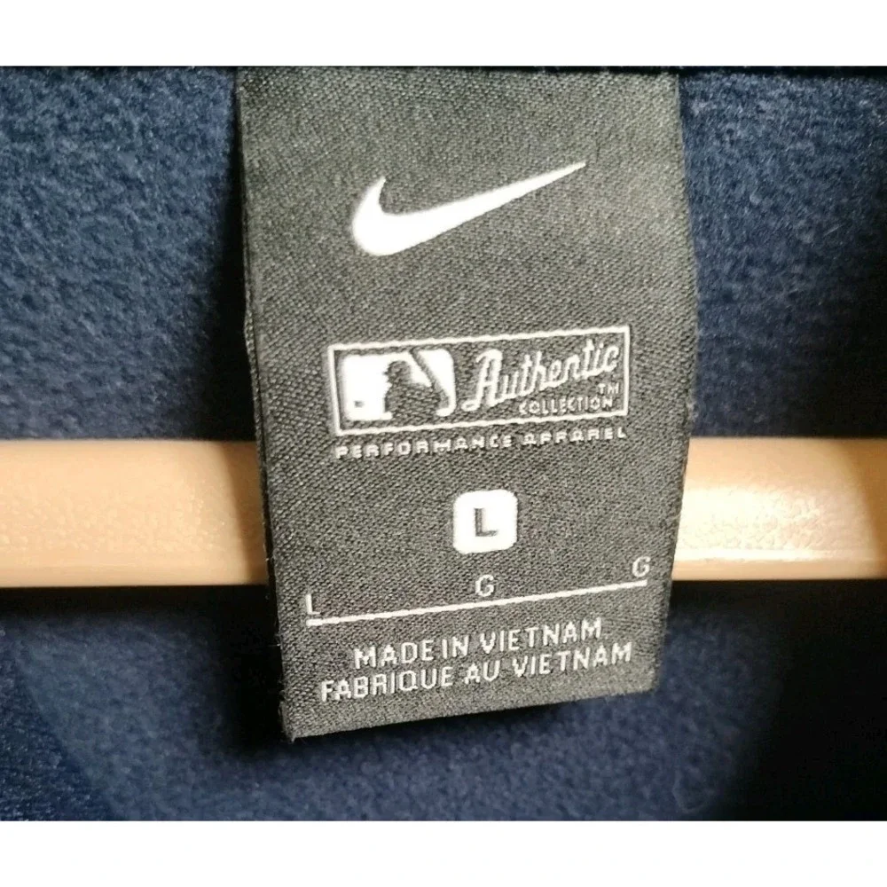 Nike MLB Atlanta Braves Authentic Collection Baseball Hoodie Navy Blue Men's L